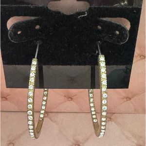 Lia Sophia hoop with stones earrings